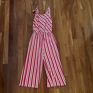 Kids Zara romper pink and white striped